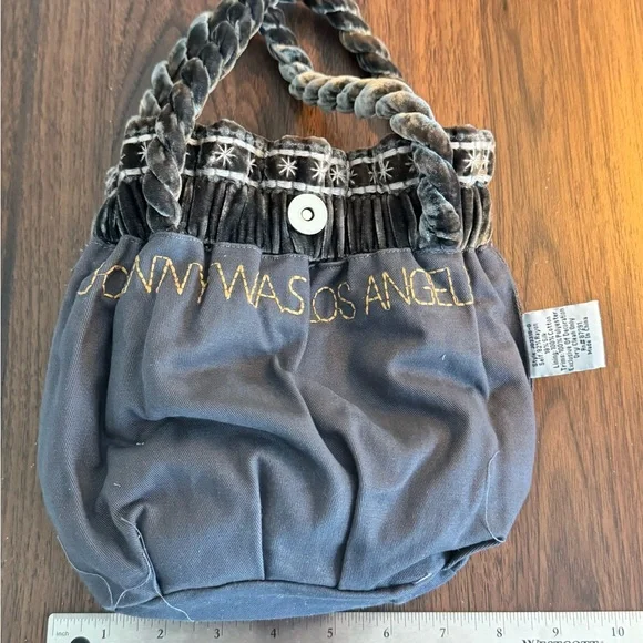 NWT Vintage Johnny Was Embroidered Velvet bag - Picture 3 of 5
